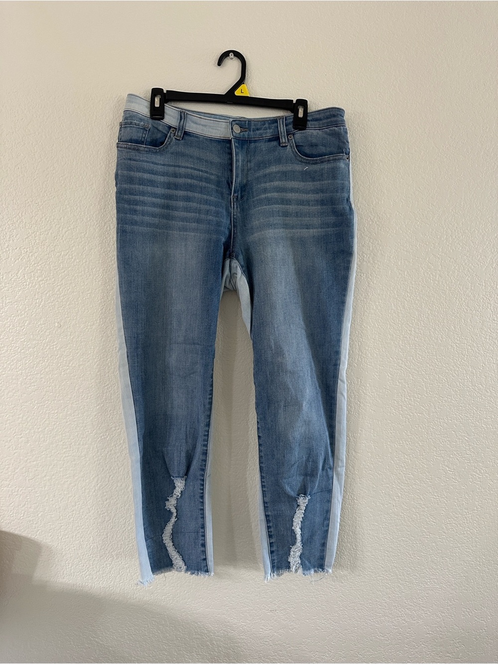 Women’s two toned boyfriend jeans